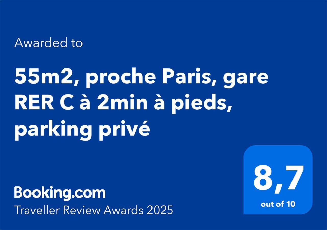 Apartament Proche Paris, Gare Rer C A 2 Min A Pieds, Notre Dame A 15Min, Parking Prive Et Traveller Awards 2025 Choisy-le-Roi Zewnętrze zdjęcie
